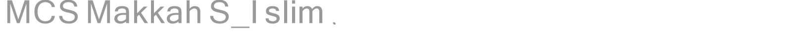 MCS Makkah S_I slim. font preview
